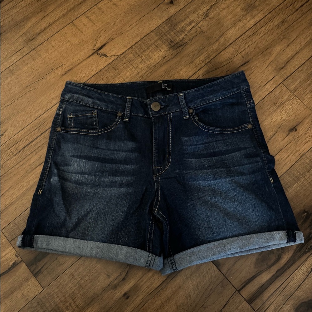 1822 Denim Dark Blue Jean Shorts